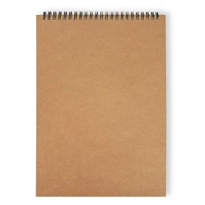 A4 Artist Sketchbook - 60 Premium Pages, Kraft Paper Cover, Spiral Binding for Easy Use - Moustache® 