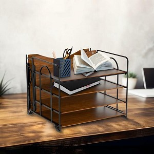 Desk File Organizer Paper Hanging Tray Organizer for Letter Size Files - Moustache® 