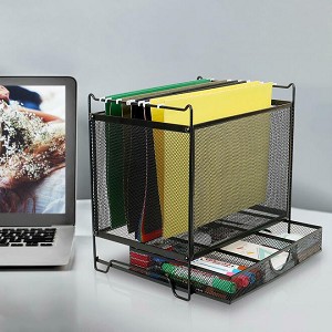 Mesh Desk File Organizer with Drawer Organizer for Letter/A4 Office File Folder Holder - Moustache® 