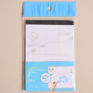 Magnet Self-Laminating Cards with Strong Adhesive Backing for Photo Magnets, 3 PCS/Pack - Moustache® 