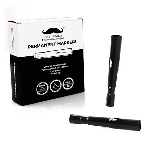 Permanent Markers, Chisel Tip, 4 mm, 12/Box - Moustache® 
