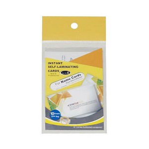Neat & Professional Instant Self-Laminating Business Cards, 10 Sheets - Moustache® 