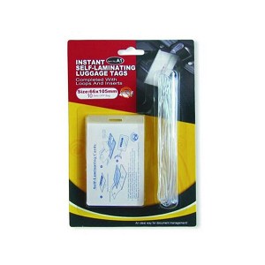 Instant Self-Laminating Luggage Tags with Loops and Inserts, 10 Sets - Moustache® 