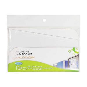 Self-Adhesive Filing Pockets, 155 x 90mm, 10Pcs - Moustache® 
