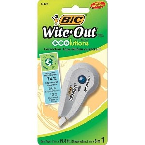 Bic® Wite-Out® Mini Ecolutions Correction Tape (WOETP11-WH) 241323 Box of 6 