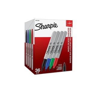 Sharpie® Fine Permanent Markers, Assorted color, 36/Pack (1921559) 