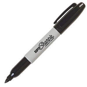 Sharpie® Super Permanent Markers, Fine Point, Black 
