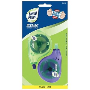 PaperMate® Liquid Paper® Dryline Correction Tape Package of 2 787754 