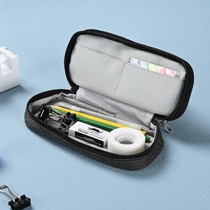 Large Capacity Canvas Pencil Case for Organizing Stationery School Office Supplies With five compartments for organizing pens, pencils, rulers and more supplies 