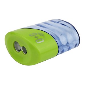 Onyx and Green - Eco-Friendly Double Metal Sharpener Made from Recycled PET 