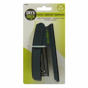 Onyx & Green® Eco-Friendly 1/2 Strip Handheld Stapler, Recycled Plastic Body, Smoke 