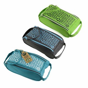 Onyx & Green® Eco-Friendly 2-zip Pencil Pouch Made from Recycled PET 1 pack, random color 