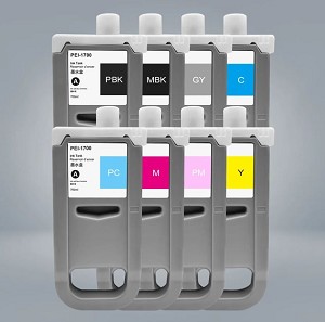 Compatible Canon ImagePROGRAF PFI-1700 SET 8 Pack Combo Ink Cartridge 
