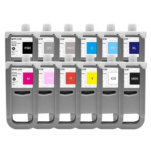 Compatible Canon PFI-2700 PFI-3700 12Pack Combo Ink Cartridge 