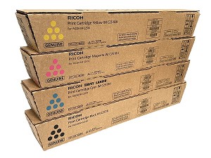 Made By Ricoh 4 Pack 842554 Black, Yellow, Magenta, Cyan Toner Cartridge, for Ricoh IM C2510 
