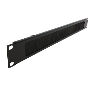 19 inch Horizontal Pass-Through Cable Management - 1U Brush Style 