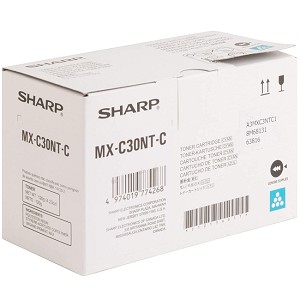  Sharp MX-C30NTC MXC30NTC Cyan Laser Toner Cartridge MX-C250, MX-C300, MX-C301 