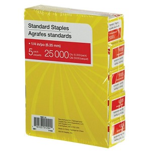 Standard Staples - 1/4" Leg Length - 25,000 Pack 