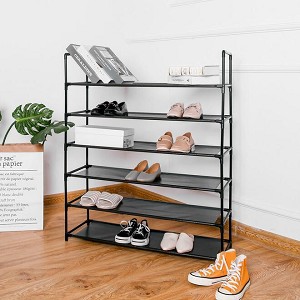 Clearance Stackable Shoe Rack Organizer for Entryway, 6 Tiers, Stores up to 30 Pairs - SortWise® 