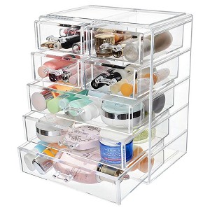 Acrylic Makeup Organizer 7 Drawer Large Compartment Beauty Cosmetic Storage Container - SortWise® 