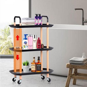 3-Tier Kitchen Mesh Wire Rolling Cart Multifunction Utility Kitchen Storage with Wheels - SortWise® 