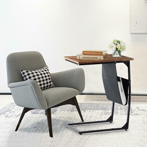 Sofa Side End Tables Living Room, Vintage C Table for Laptop Coffee Snack - SortWise® 