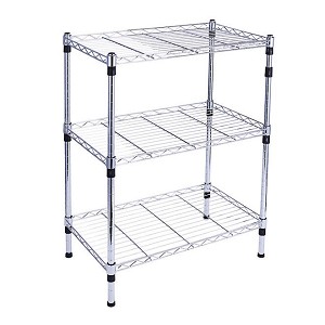 Shelving Unit Storage 3-Shelf Adjustable With Feet Knob 23.62"L x 13.78"W x 30.31"H - SortWise® 