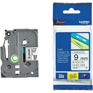 Made by Brother TZe-221 Label Tape, 9mm (0.35"), Black on White, Tape for P-Touch 8m (26.2 ft) 