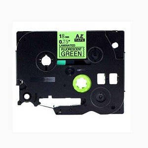 Compatible Brother TZe-D41, TZeD41 P-Touch Label Tape, 18mm (0.75 Inch), Black on Fluorescent Green 