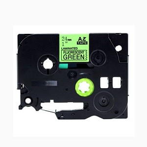Compatible Brother TZE-D51, TZED51 Label Tape, 24mm, Black on Fluorescent Green 