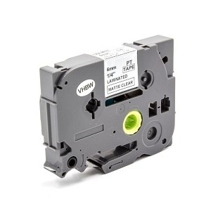 Compatible Brother TZe-M11, TZeM11 P-Touch Label Tape tzeM11 , 6mm Length of 8M, Black on Matt Clear 