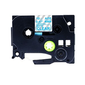 Compatible Brother TZe-M33, TZeM33 P-Touch Label Tape , 12mm (0.5 in), Length of 8M, Blue on Matt Clear 
