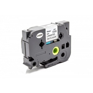 Compatible Brother TZe-M41, TZEM41 P-Touch Label Tape tzeM41 , 18mm Length of 8M, Black on Matt Clear 
