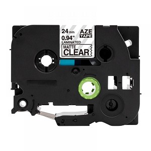 Compatible Brother TZE-M51, TZEM51 P-Touch Label Tape tzeM51 , 24mm Length of 8M, Black on Matt Clear 