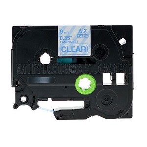 Compatible Brother TZe-123, TZe123 9mm (0.375 Inch), Length of 8M, Blue on Clear Label Tape 