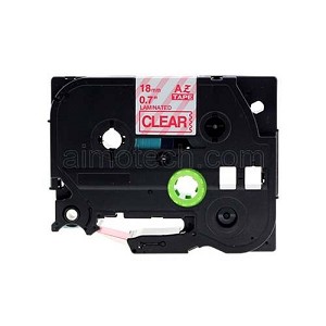 Compatible Brother TZe-142, TZe142 18mm (0.75 Inch), Length of 8M, Red on Clear Label Tape 