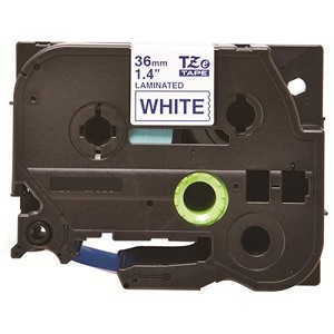 Compatible Brother TZe-263, TZe263 Length of 8M, P-touch Label Tape, 36mm (1.5 Inch) Blue on White 