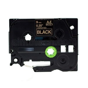 Compatible Brother TZe-324, TZe324 9mm (0.375 Inch), Length of 8M, Gold on Black Label Tape 