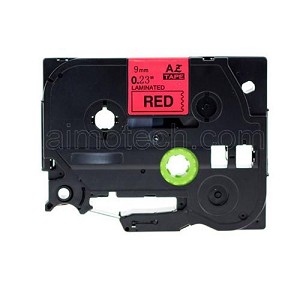 Compatible Brother TZe-411, TZe411 P-Touch Label Tape, 6mm (0.25 Inch), Length of 8M, Black on Red 