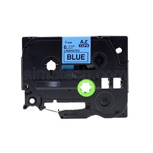 Compatible Brother TZe-511, TZe511 P-Touch Label Tape, 6mm (0.25 Inch), Length of 8M, Black on Blue 