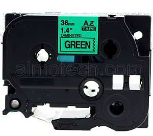 Compatible Brother TZe-761, TZe761 36MM (1.5 Inch), Length of 8M, Black on Green Label Tape 