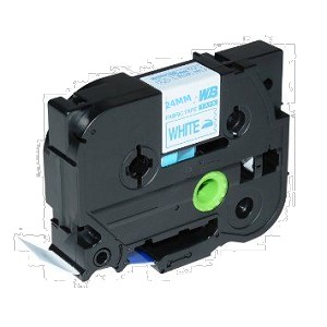 Compatible Brother TZe-FA5, TZeFA5 Label Tape, 24mm (1 Inch), Length of 3M, Navy Blue on White Fabric Iron-on 