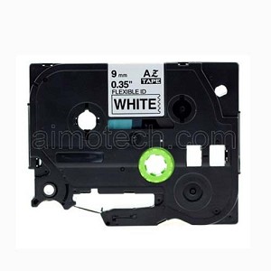 Compatible Brother TZe-FX221, TZeFX221 9mm (0.375 Inch), Length of 8M, Black on White Flexible Label Tape 