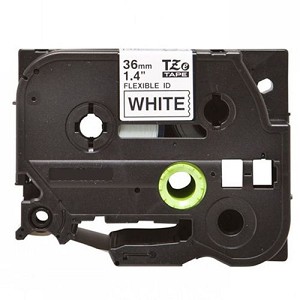 Compatible Brother TZe-FX261, TZefx261 36MM ( 1.4 Inch ), Length of 8M Black on White Flexible Label Tape 