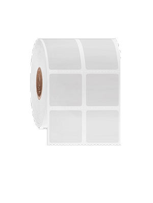 Compatible Zebra 1 Inch X 1 Inch Universal Desktop Direct Thermal Labels 2 UP, White, 2600/roll, for Zebra, Eltron, Sato, Datamax and other desktop printers - Minimum order 5 Rolls 