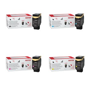 Made By Xerox 4 Pack BKCMY Toner Cartridges High Yield for C410 C410dn, Versalink C415 C415dn 
